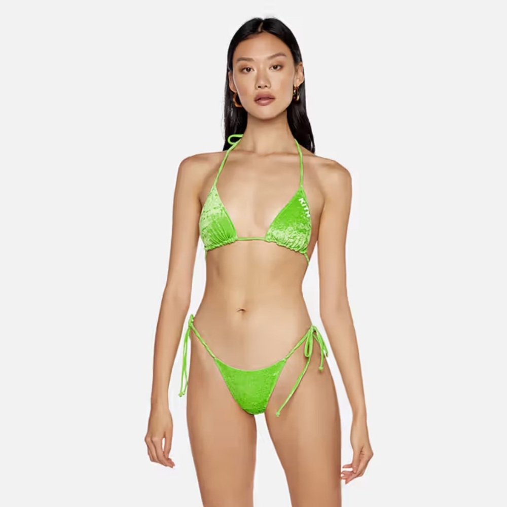 KITH X FRANKIE BIKINIS Green Velvet Bikini Set